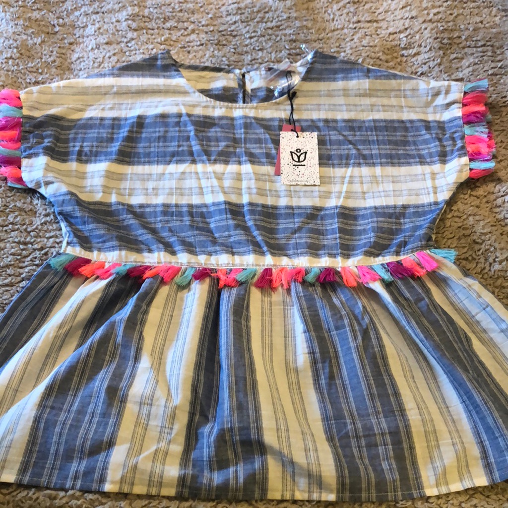 Womens Babydoll Top With Colored Tassels